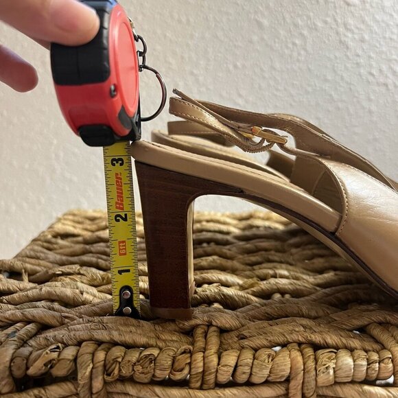 AMALFI Exclusively for Nordstrom, Beige 8B, square heel,slingback pump shoe - Picture 6 of 15